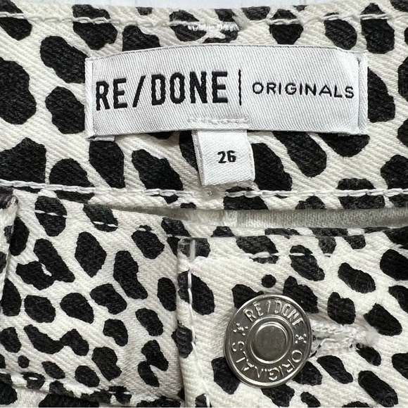 Re/Done | Originals High Rise Ankle Crop Jean White Cheetah | 26 - Picture 12 of 13